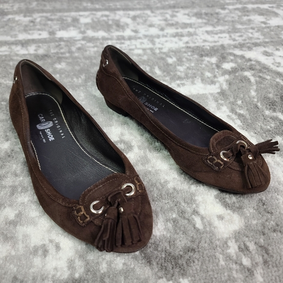 THE ORIGINAL CAR SHOE Loafers Tassels Leather - Picture 3 of 10